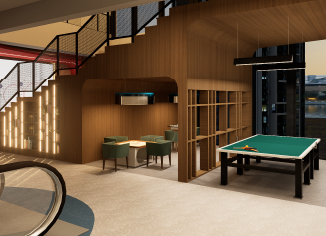 Playing area in coworking space